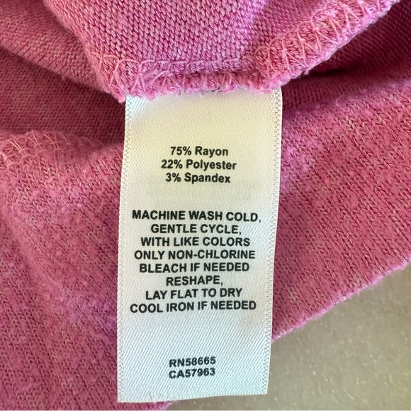 Zella Girl Supersoft Twist Front Long Sleeve Top Pink Heather Size S 7/8 - Picture 8 of 8